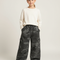 Pantalon Cargo Camouflage Ample Gris Fille Décontracté - Toile