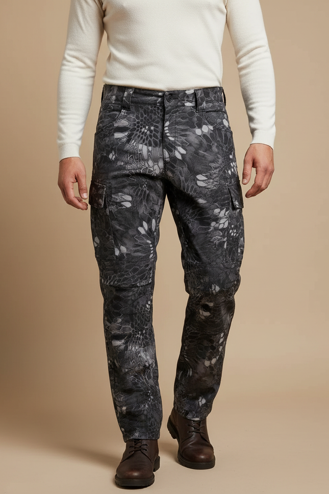 Pantalon Camouflage Cargo - Gris Toile