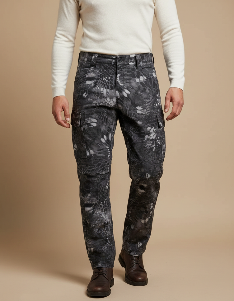 Pantalon Camouflage Cargo - Gris Toile