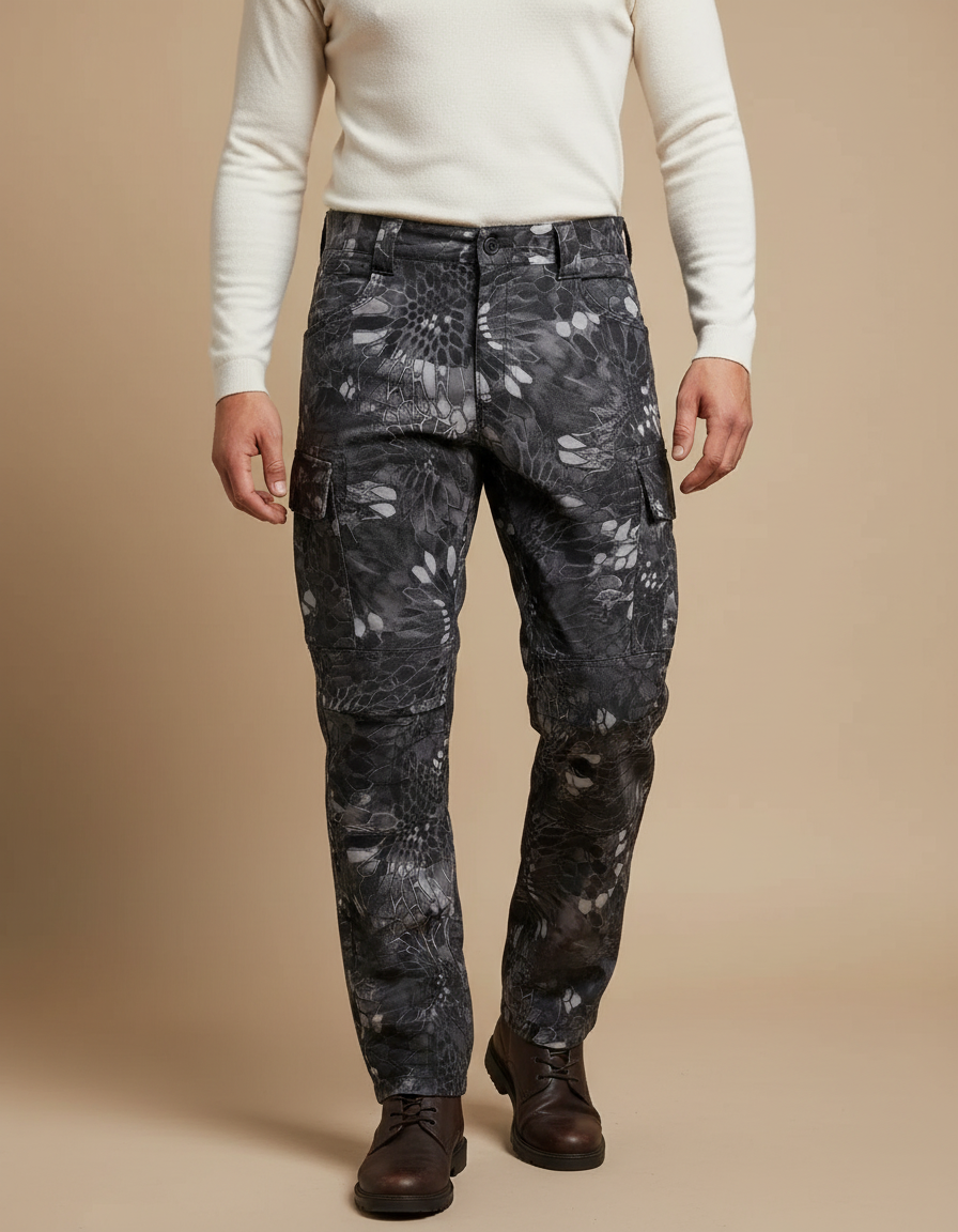 Pantalon Camouflage Cargo - Gris Toile