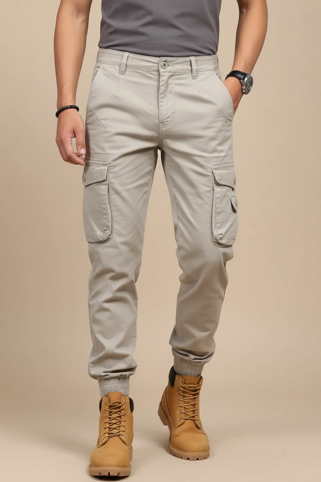 Pantalon Cargo Classe - Beige Gabardine