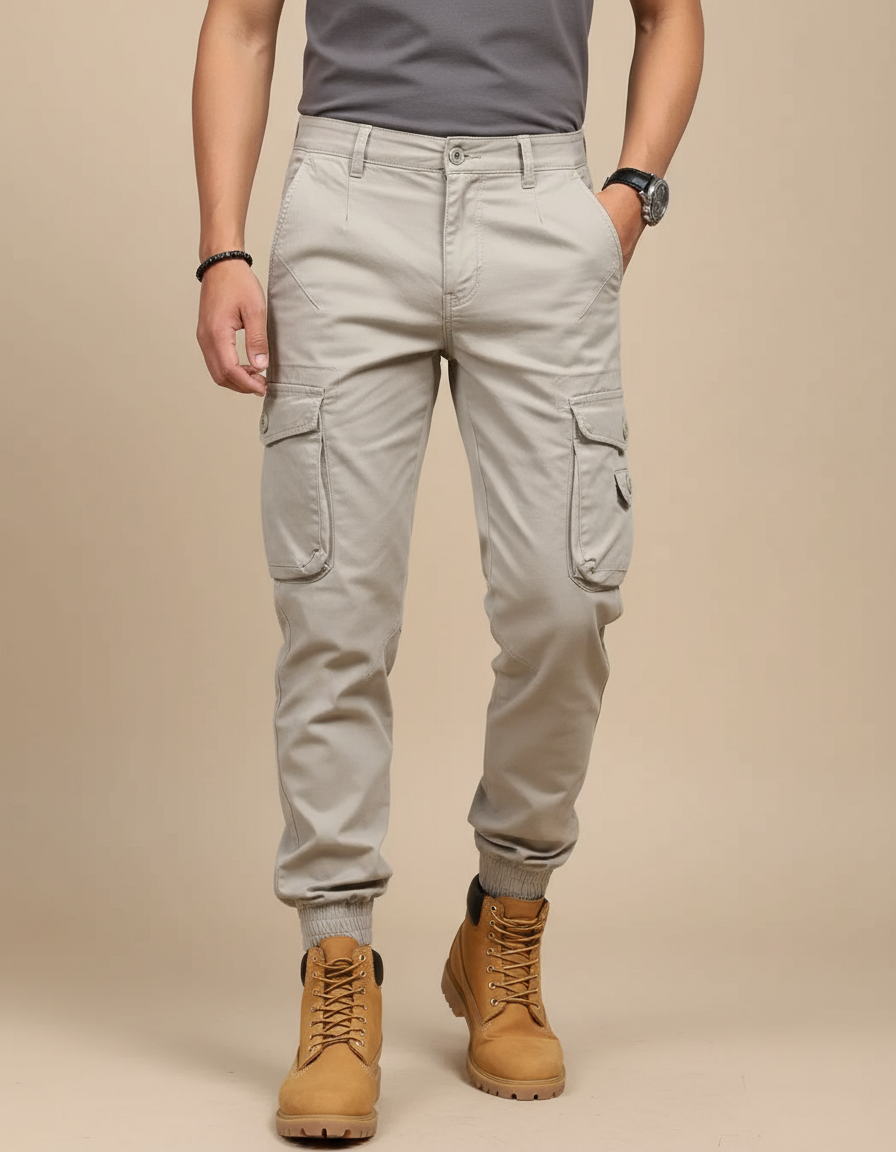 Pantalon Cargo Classe - Beige Gabardine