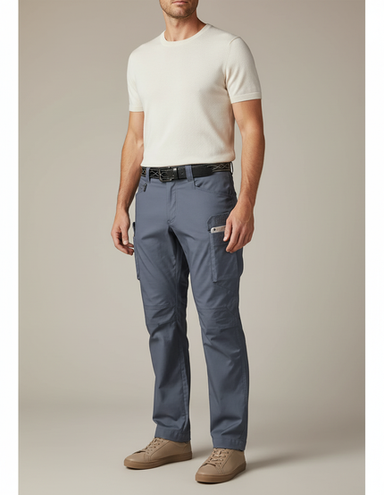 Pantalon Cargo Ripstop - Bleu Polyester