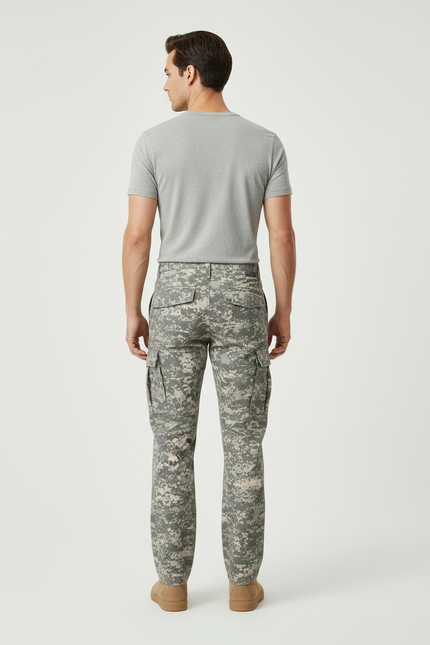 Pantalon Cargo Camouflage Militaire Décontracté Homme Multipoches - Multicolore Toile - vue 2