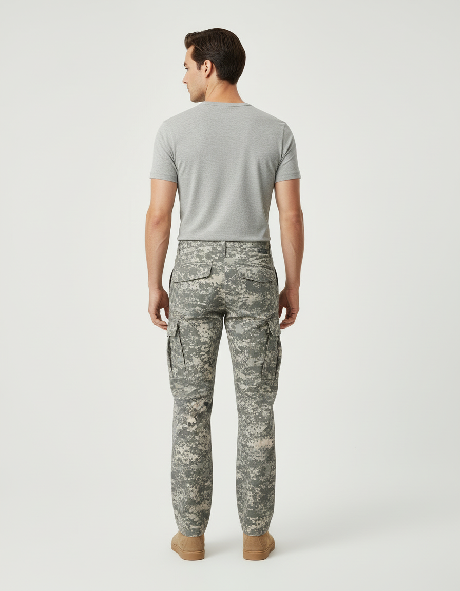 Pantalon Cargo Camouflage Militaire Décontracté Homme Multipoches - Multicolore Toile - vue 2