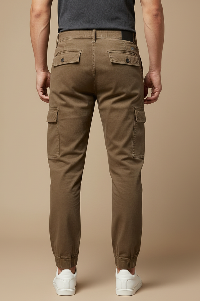 Pantalon Cargo Kaki Homme Coton Jogger Décontracté - vue 2