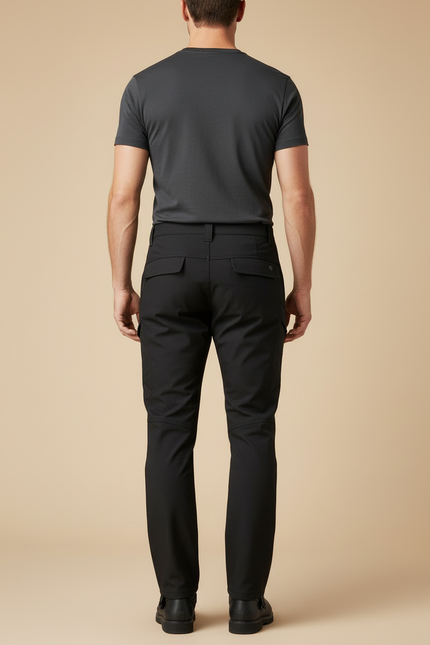 Pantalon Moto Cargo Kevlar - Noir Polyester - vue 2