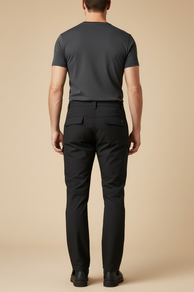 Pantalon Moto Cargo Kevlar - Noir Polyester - vue 2