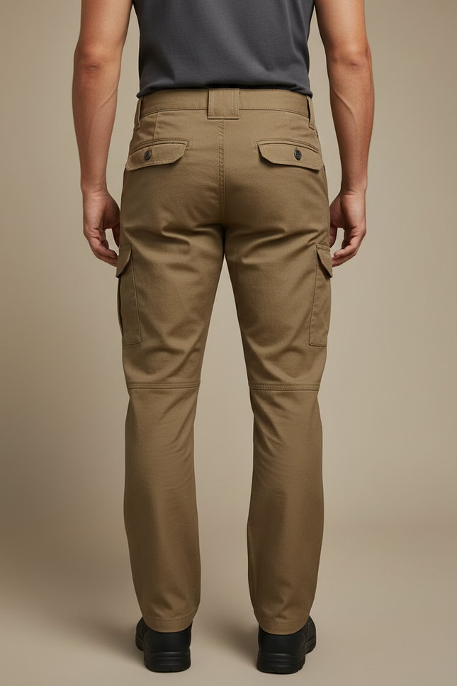 Pantalon Cargo Kaki Homme Multipoches Durable Pratique - Toile - vue 2