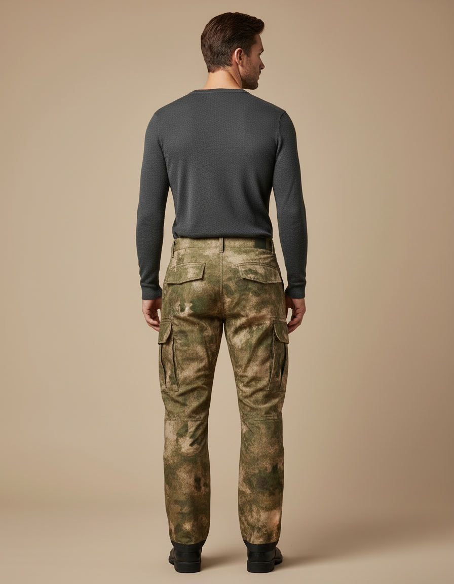 Pantalon Cargo Camouflage Militaire Vert Marron Tactique Résistant - Multicolore Toile - vue 2
