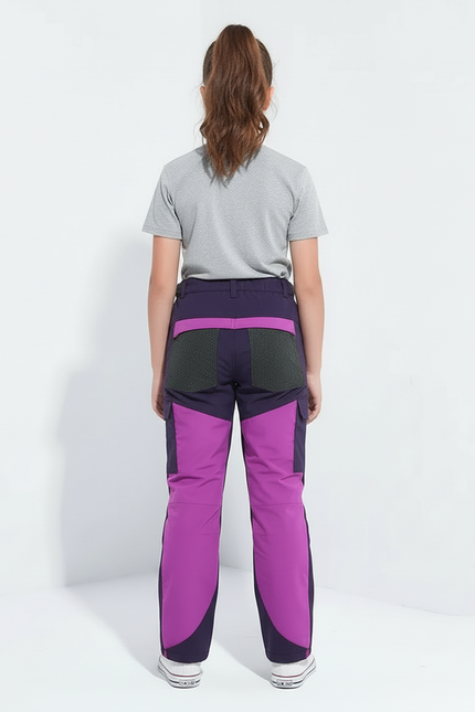 Pantalon Cargo Violet Rose Enfant Imperméable Randonnée Hiver - Multicolore Polyester - vue 2