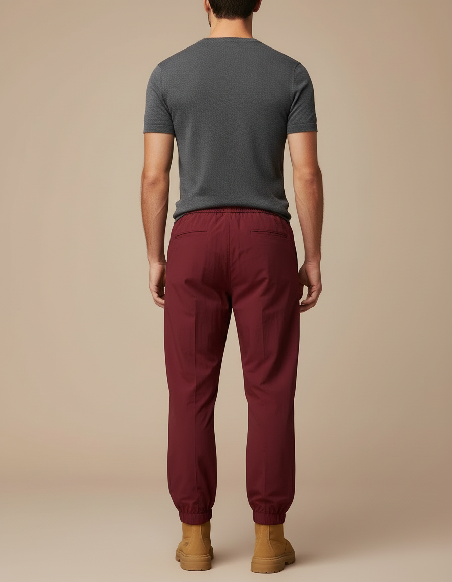 Pantalon Cargo Bordeau Homme Sportif Multi-Poches - Bordeaux Polyester - vue 2