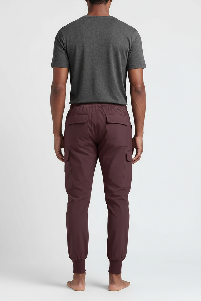 Pantalon Cargo Bordeaux Jogger Sport Homme - Polyester - vue 2