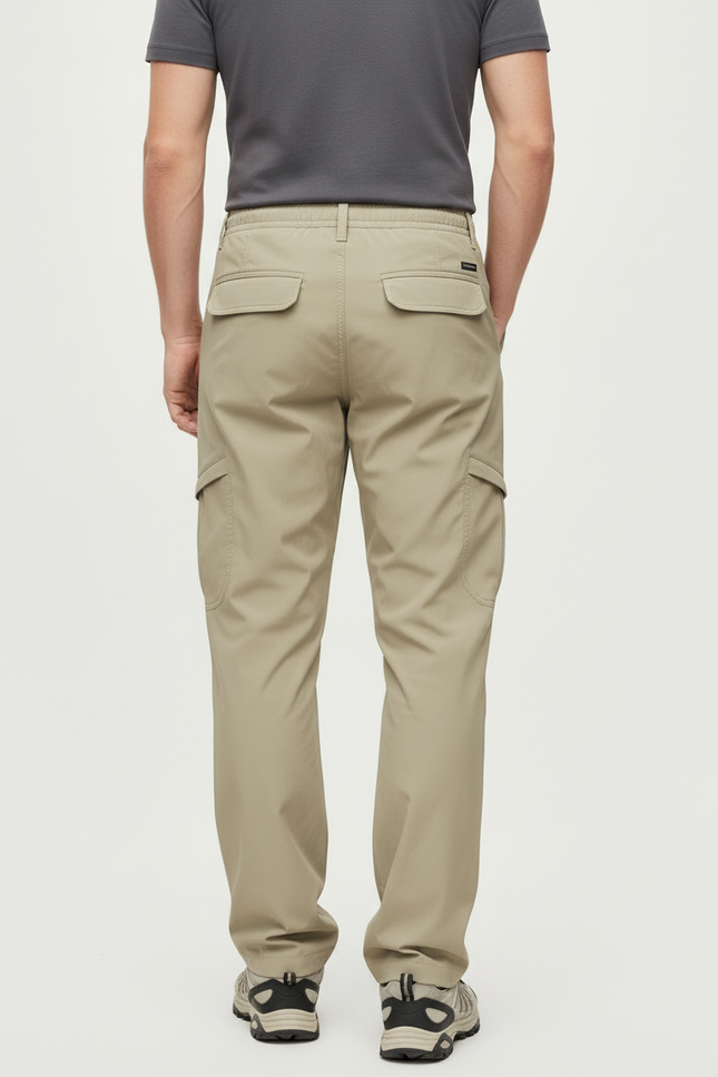 Pantalon Cargo Beige Décontracté Multipoches Homme Léger - Polyester - vue 2