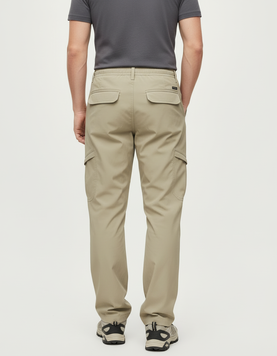 Pantalon Cargo Beige Décontracté Multipoches Homme Léger - Polyester - vue 2