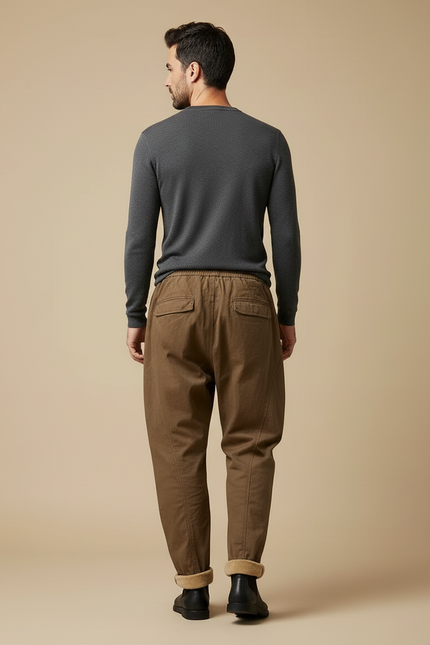 Pantalon Cargo Ample Homme - Kaki Toile - vue 2