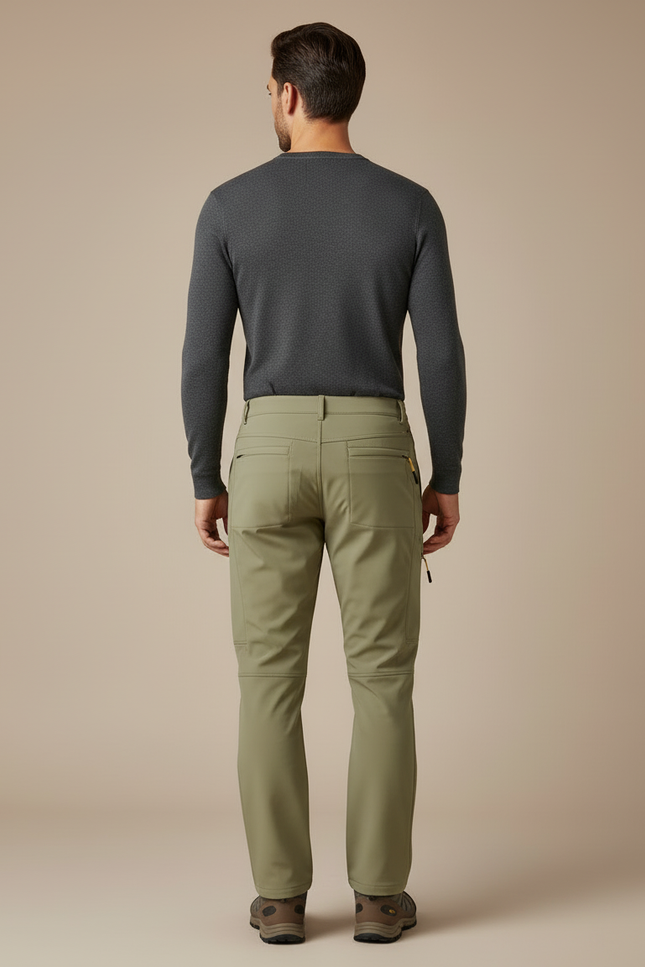 Pantalon Cargo Kaki Doublé Polaire Imperméable Homme - Polyester - vue 2