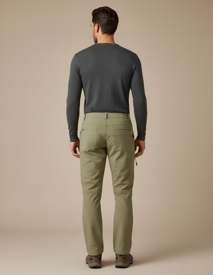 Pantalon Cargo Kaki Doublé Polaire Imperméable Homme - Polyester - vue 2
