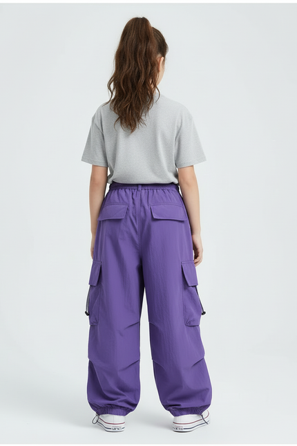 Pantalon Cargo Violet - Polyester - vue 2