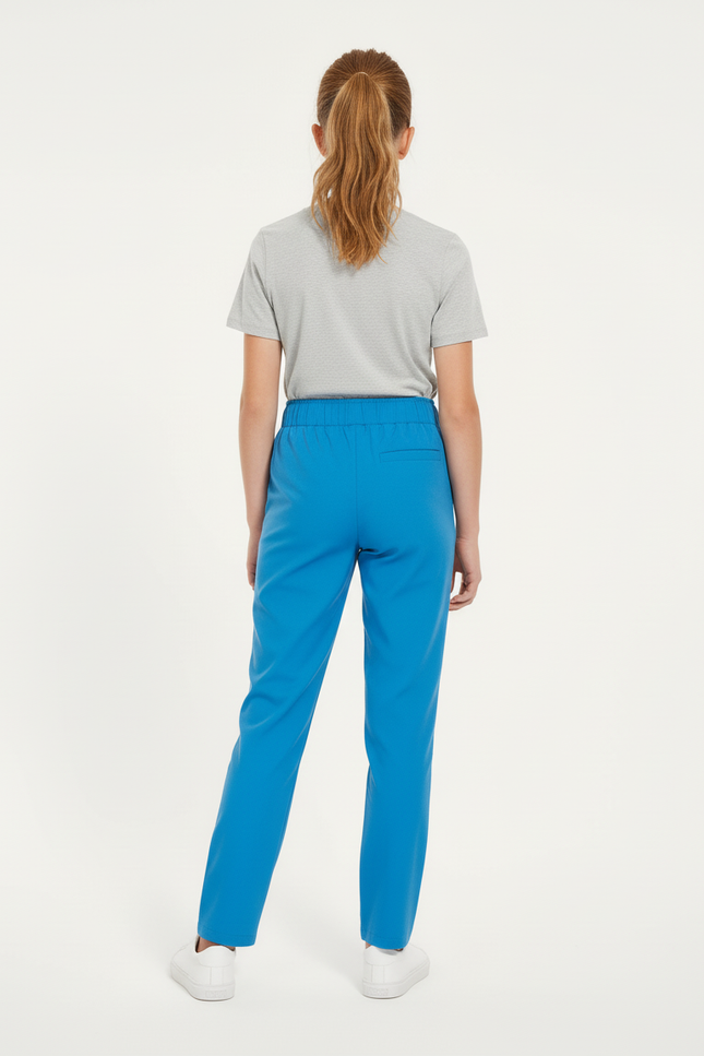 Pantalon Cargo Bleu Cordon Ample Enfant - Polyester - vue 2
