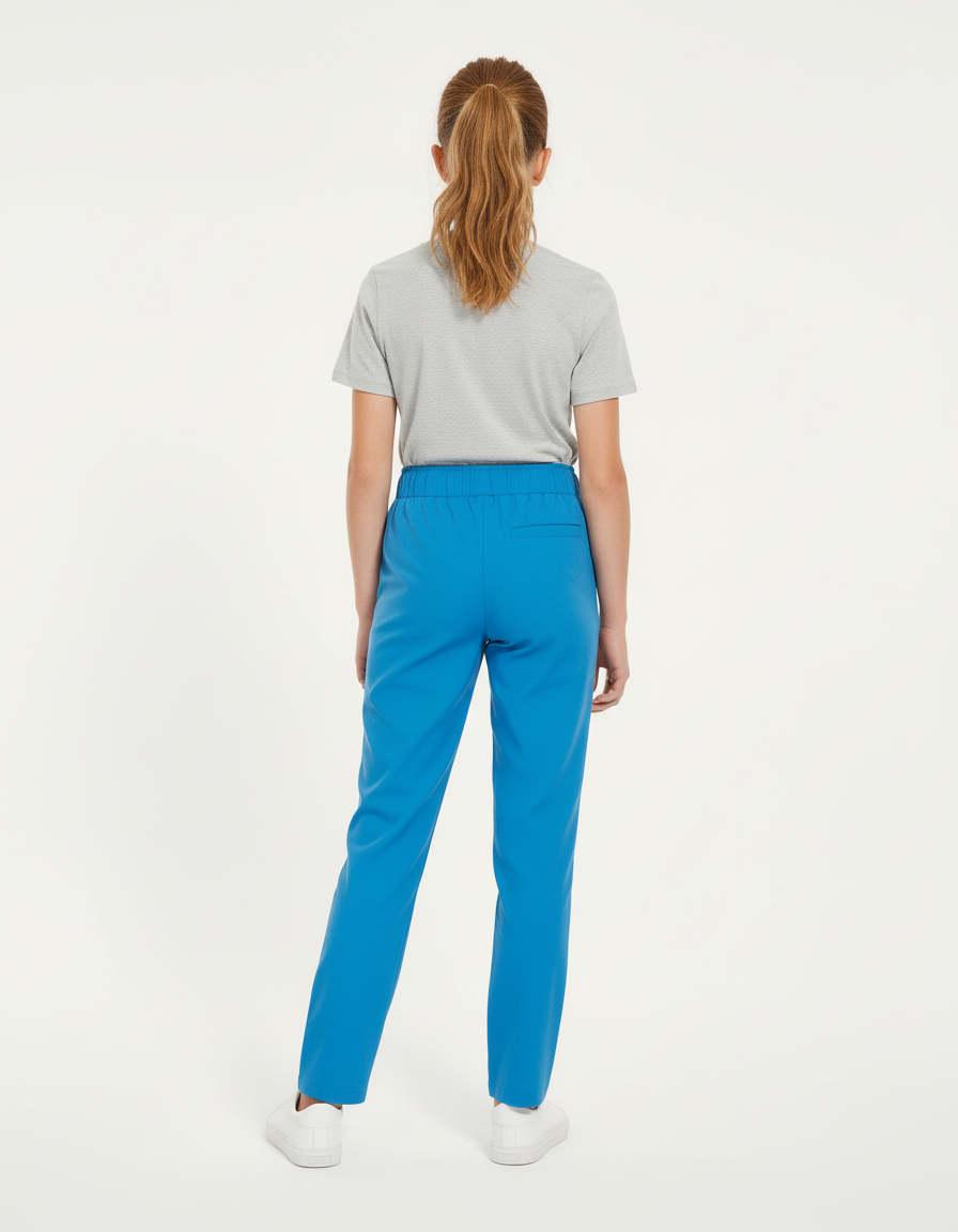 Pantalon Cargo Bleu Cordon Ample Enfant - Polyester - vue 2