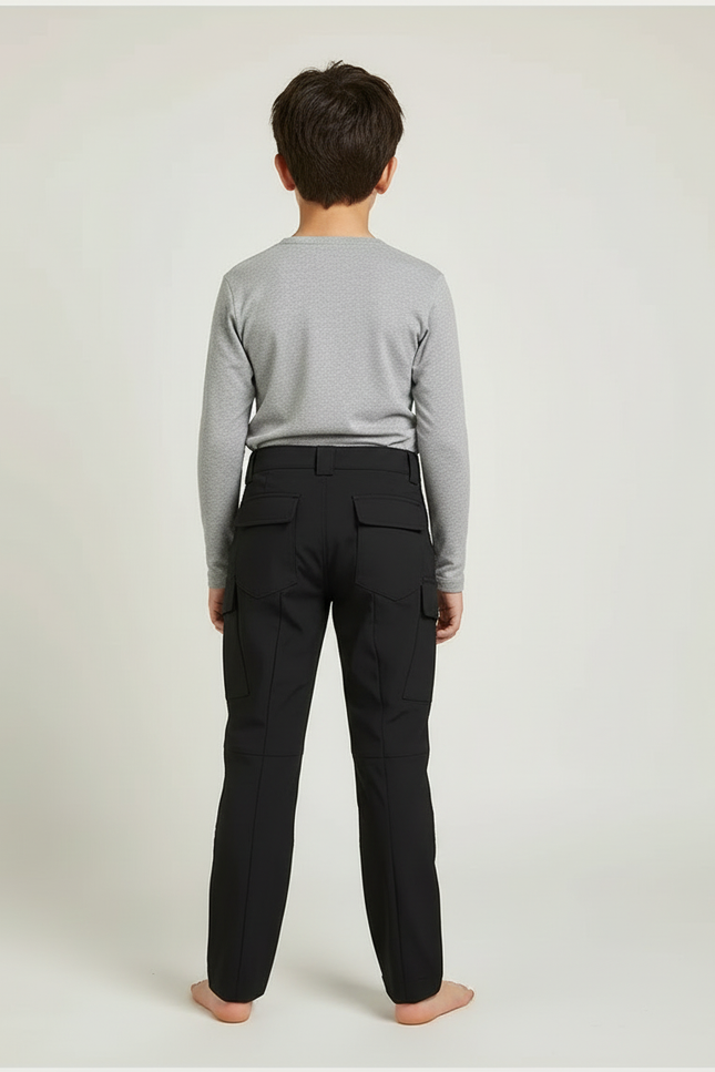 Pantalon Cargo Noir Garçon Ample Multipoches Résistant - Polyester - vue 2