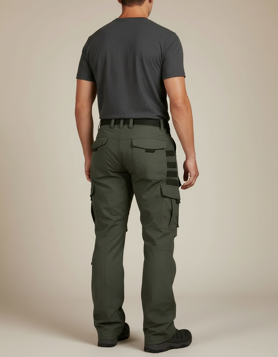 Pantalon Cargo Sécurité - Kaki Polyester - vue 2