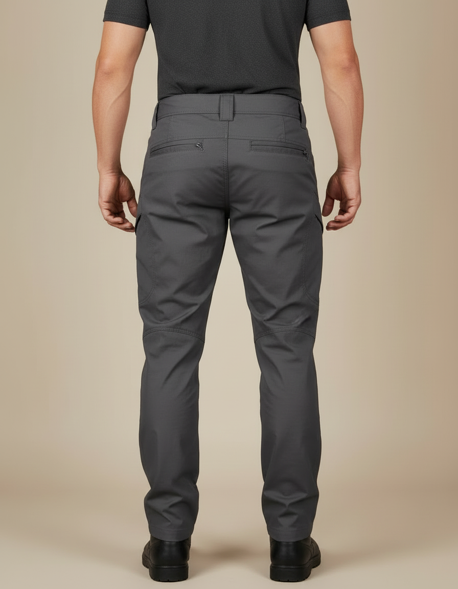 Pantalon Cargo Gris Homme Tactique Multipoches Résistant - Polyester - vue 2