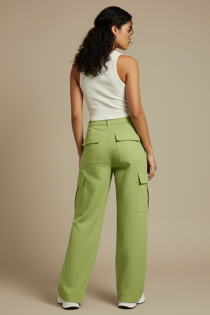 Pantalon Cargo Canvas - Vert Toile - vue 2