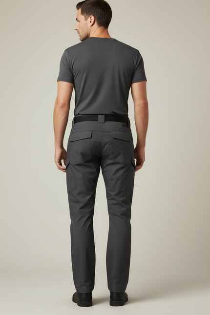 Pantalon Cargo Gris Homme Tactique Résistant Multi-Poches - Polyester - vue 2