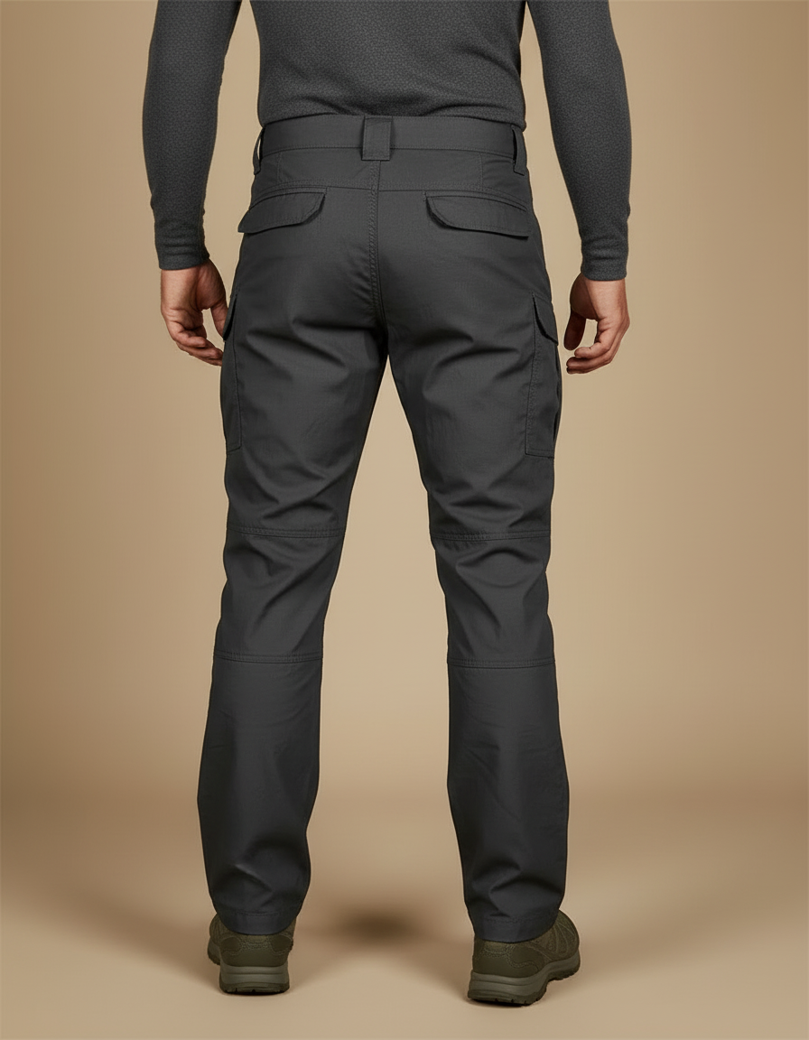 Pantalon Cargo Gris Tactique Multi-Poches Résistant Homme - Polyester - vue 2