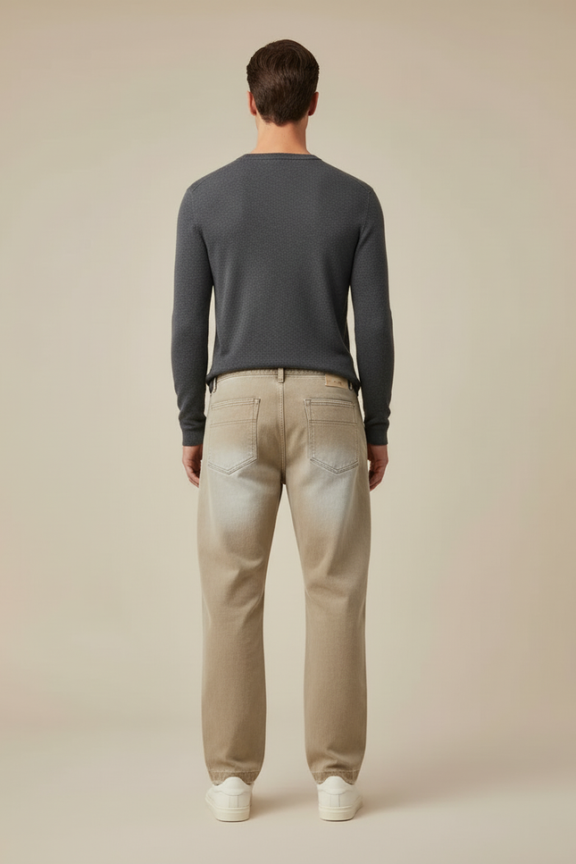 Pantalon Cargo Kaki Ample Décontracté Multipoches Vintage - Toile - vue 2