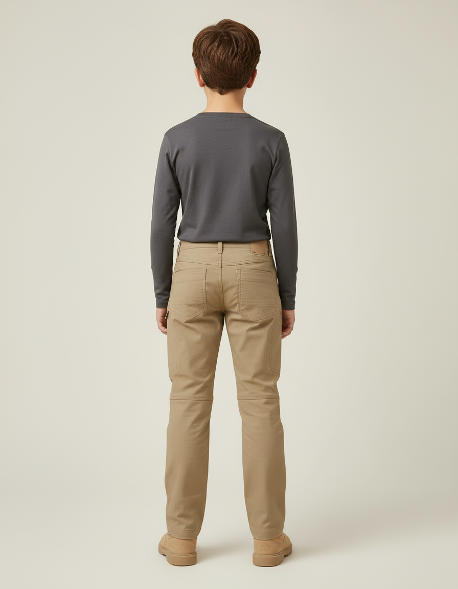 Pantalon Cargo Beige Enfant Tactique Robuste - Toile - vue 2