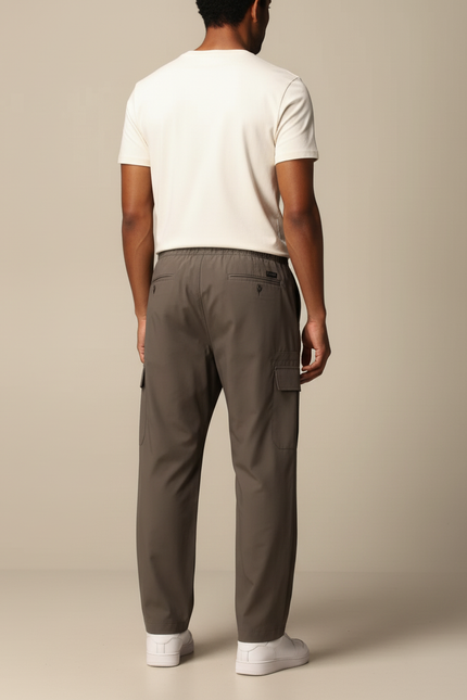 Pantalon Cargo Wide Leg - Kaki Polyester - vue 2