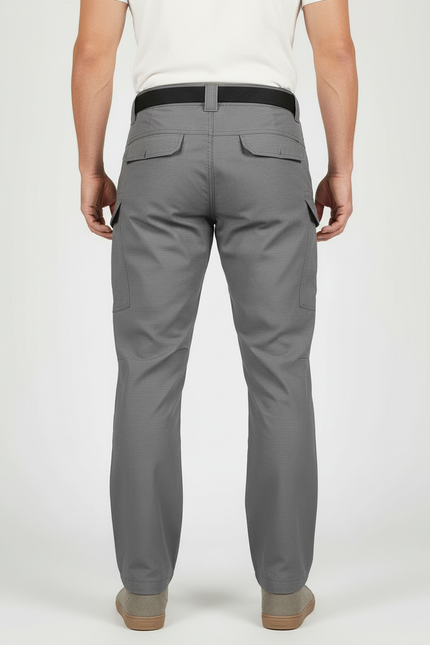 Pantalon Cargo Gris Tactique Multipoches Homme Durable - Polyester - vue 2