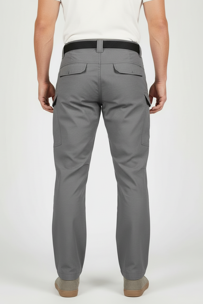 Pantalon Cargo Gris Tactique Multipoches Homme Durable - Polyester - vue 2