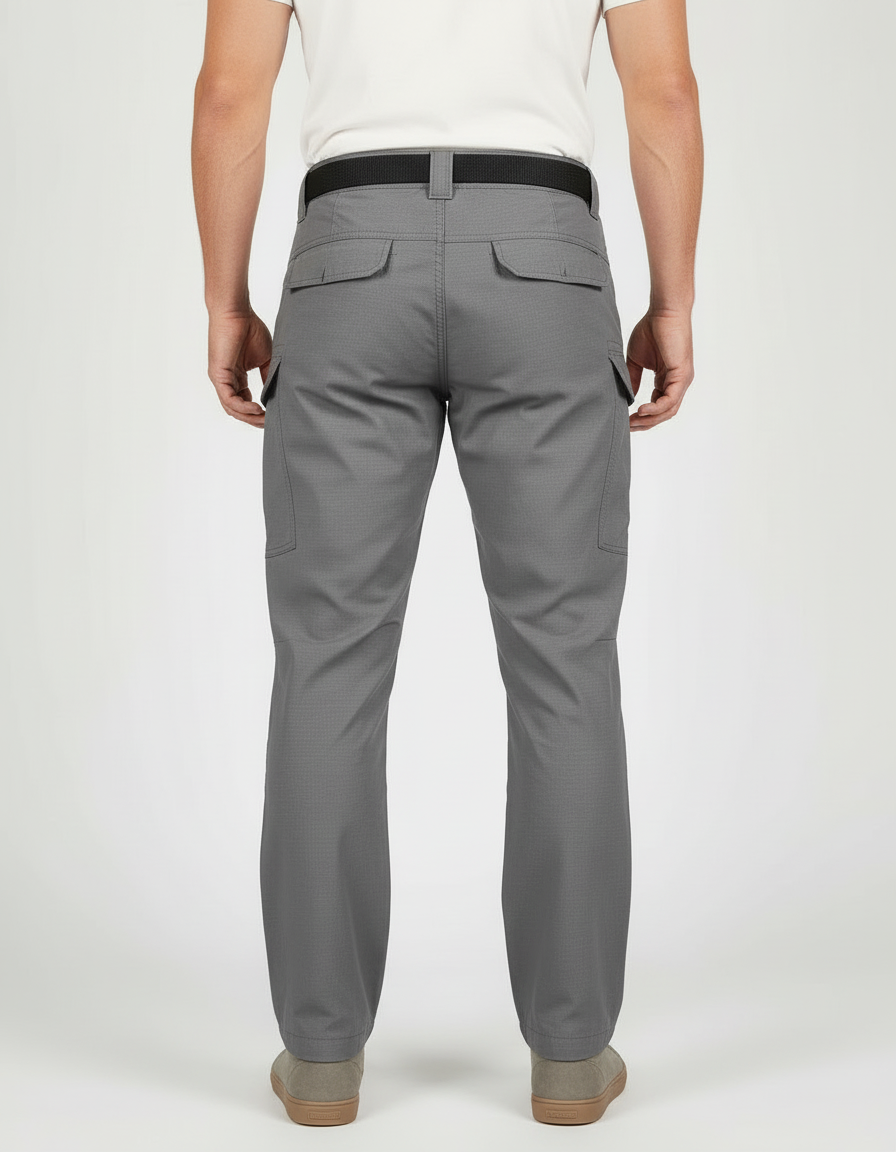 Pantalon Cargo Gris Tactique Multipoches Homme Durable - Polyester - vue 2