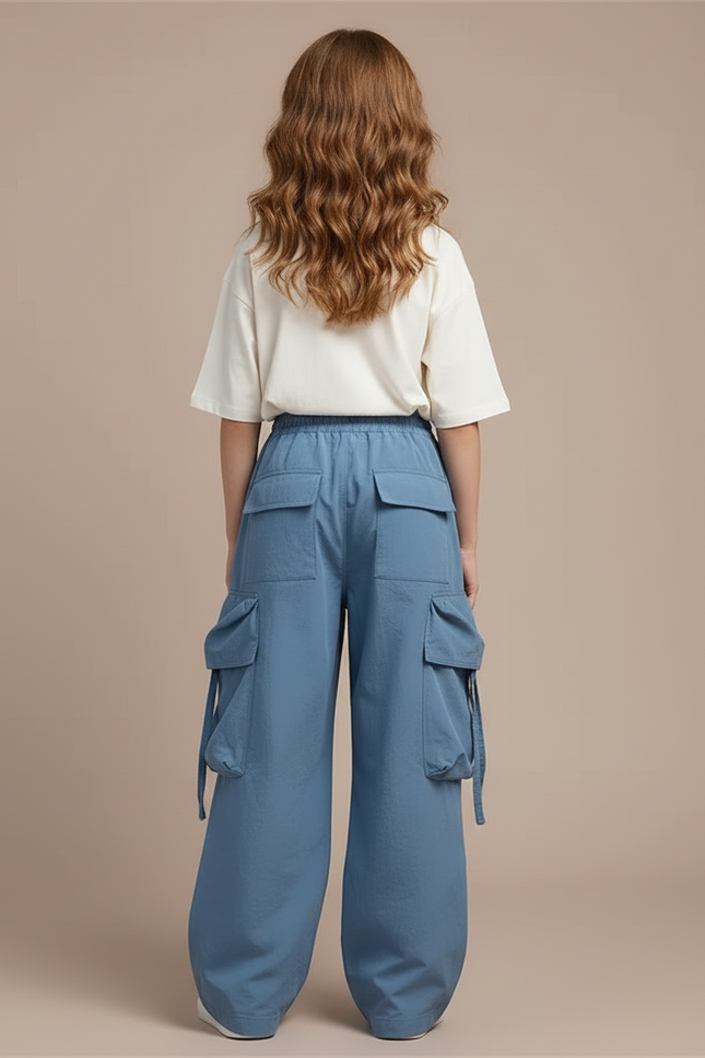 Pantalon Cargo Ultra Confortable - Bleu Gabardine - vue 2