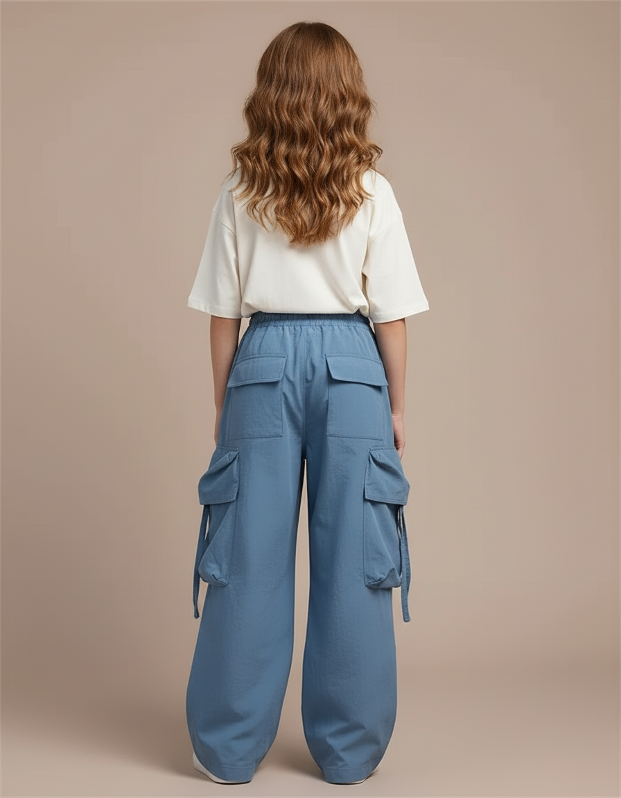 Pantalon Cargo Ultra Confortable - Bleu Gabardine - vue 2
