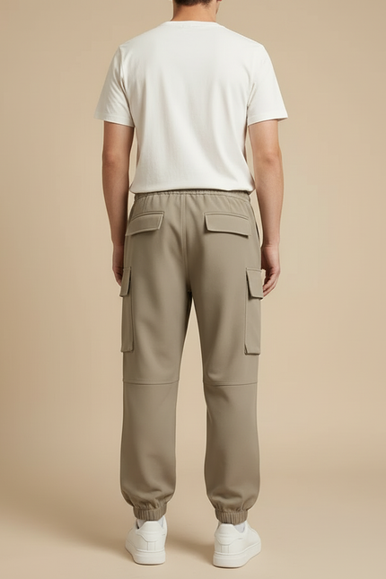 Pantalon Cargo Kaki Ample Décontracté Homme Streetwear - Molleton - vue 2