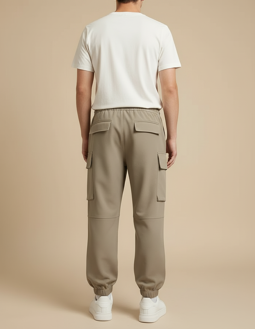 Pantalon Cargo Kaki Ample Décontracté Homme Streetwear - Molleton - vue 2