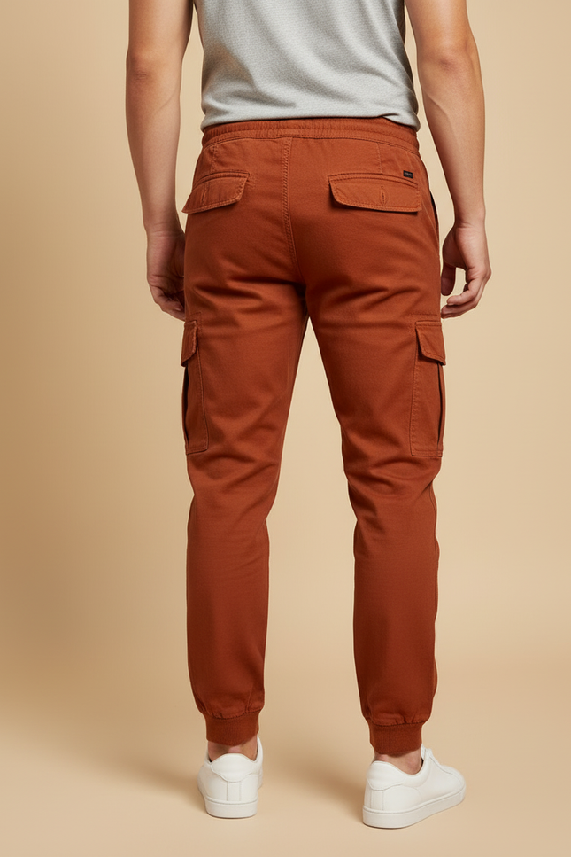 Pantalon Cargo Extensible Homme - Orange Toile - vue 2