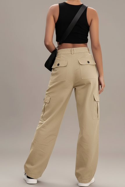 Pantalon Cargo Sable - Beige Toile - vue 2