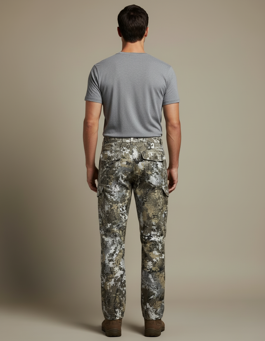 Pantalon Cargo Camouflage Chasse Résistant Outdoor Homme - Multicolore Toile - vue 2
