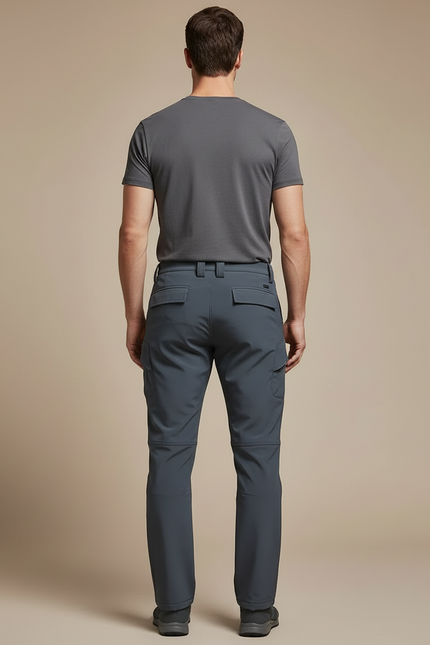 Pantalon Cargo Thermique Homme - Bleu Polyester - vue 2