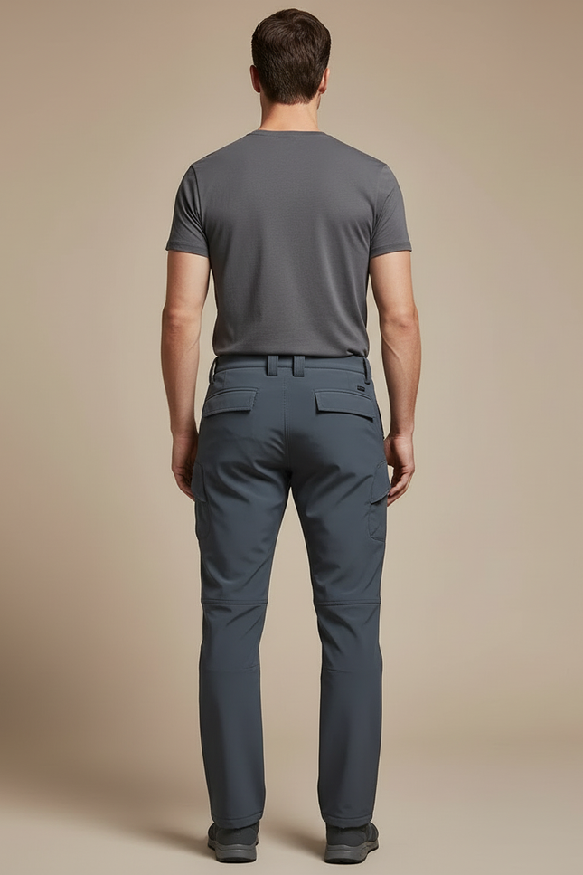 Pantalon Cargo Thermique Homme - Bleu Polyester - vue 2