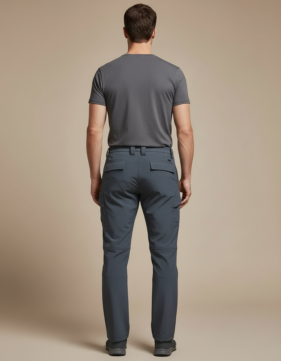 Pantalon Cargo Thermique Homme - Bleu Polyester - vue 2