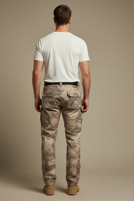 Pantalon Cargo Camouflage Militaire Tactique Renforcé Multipoches Homme - Imprimé Toile - vue 2