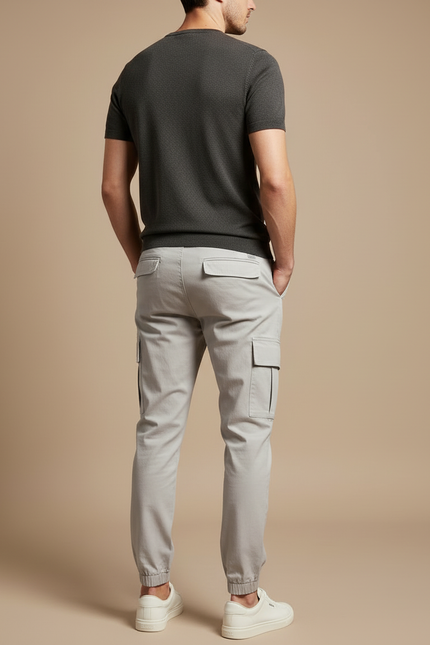 Pantalon Streetwear Cargo - Gris Gabardine - vue 2