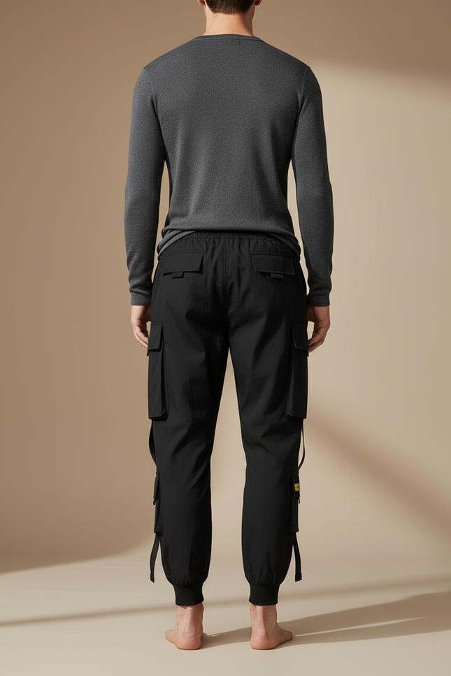 Pantalon Cargo En Nylon - Noir Polyester - vue 2